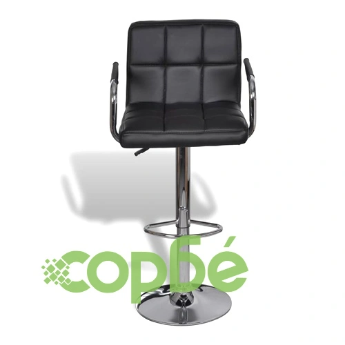 Бар табуретки, 2 бр, черни, изкуствена кожа ➤ топ цена ➤ sorbe.bg