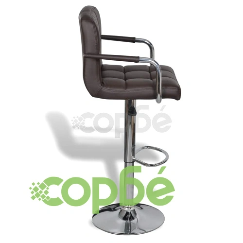 Бар табуретки, 2 бр, кафяви, изкуствена кожа ➤ топ цена ➤ sorbe.bg