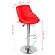 Бар табуретки, 2 бр, червени, изкуствена кожа