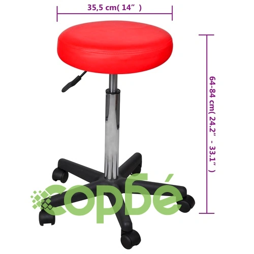 Офис табуретка, червена ➤ топ цена ➤ sorbe.bg