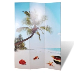Сгъваем параван за стая, 120x170 см, плаж 