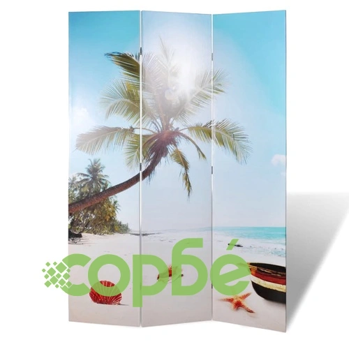 Сгъваем параван за стая, 120x170 см, плаж  ➤ топ цена ➤ sorbe.bg