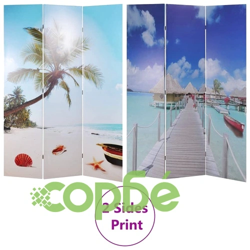 Сгъваем параван за стая, 120x170 см, плаж  ➤ топ цена ➤ sorbe.bg