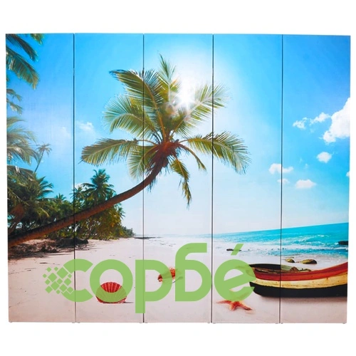 Сгъваем параван за стая, 200x170 см, плаж  ➤ топ цена ➤ sorbe.bg