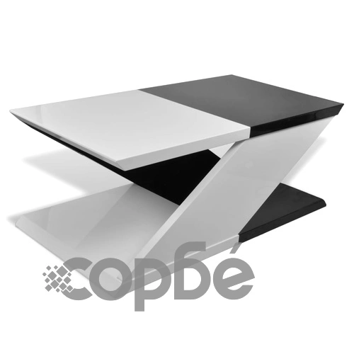 Маса за кафе с оригинален Z-образен дизайн ➤ топ цена ➤ sorbe.bg