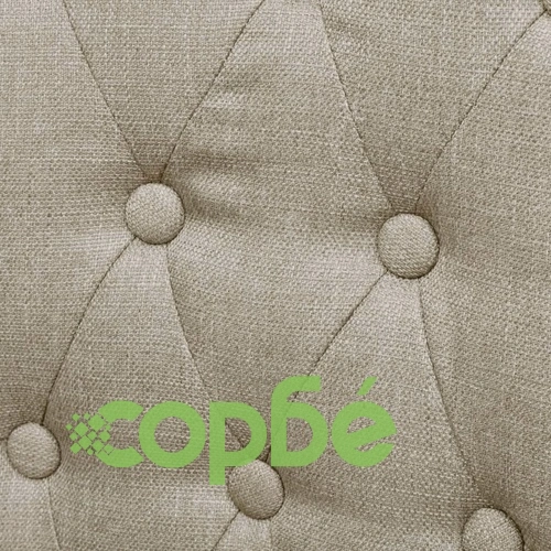 Трапезни столове, 2 бр, бежови, текстил ➤ топ цена ➤ sorbe.bg