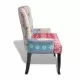 Френски фотьойл с пачуърк дизайн, текстил 