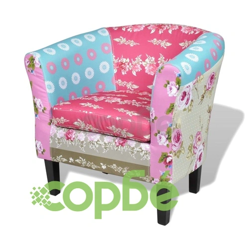 Фотьойл с пачуърк дизайн, текстил  ➤ топ цена ➤ sorbe.bg