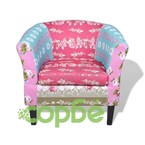 Фотьойл с пачуърк дизайн, текстил  ➤ топ цена ➤ sorbe.bg