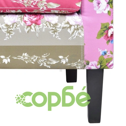 Фотьойл с пачуърк дизайн, текстил  ➤ топ цена ➤ sorbe.bg