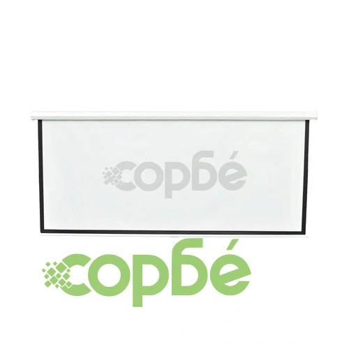 Прожекционен екран, 160 х 160 см, ръчен, матово бяло, 1:1 ➤ топ цена ➤ sorbe.bg