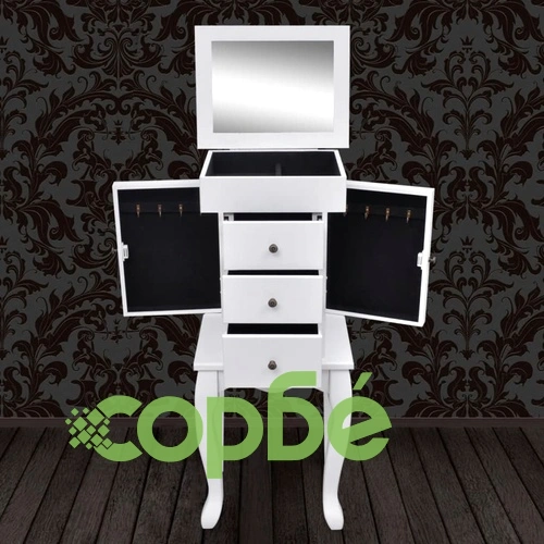 Шкаф за бижута, бял ➤ топ цена ➤ sorbe.bg