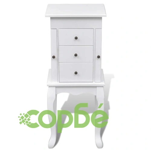 Шкаф за бижута, бял ➤ топ цена ➤ sorbe.bg