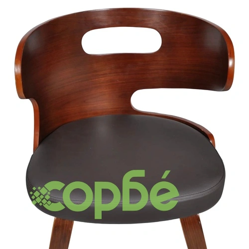 Трапезни столове, 2 бр, кафяви, изкуствена кожа ➤ топ цена ➤ sorbe.bg