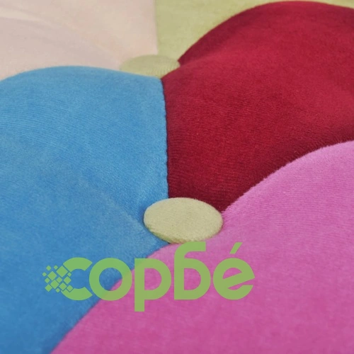 Френски стол с пачуърк дизайн, текстил ➤ топ цена ➤ sorbe.bg