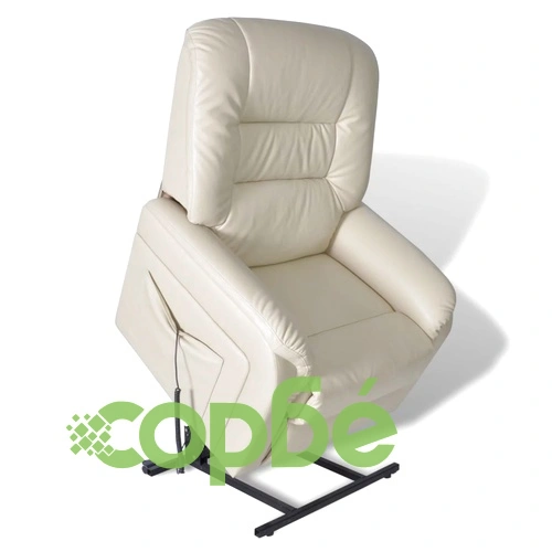 ТВ реклайнер, бежов, изкуствена кожа ➤ топ цена ➤ sorbe.bg