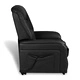ТВ реклайнер, черен, изкуствена кожа