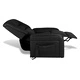 ТВ реклайнер, черен, изкуствена кожа