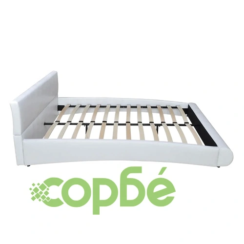 Рамка за легло с LED, бяла, изкуствена кожа, 140x200 cм ➤ топ цена ➤ sorbe.bg