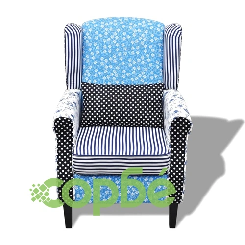 Фотьойл с пачуърк дизайн, текстил  ➤ топ цена ➤ sorbe.bg