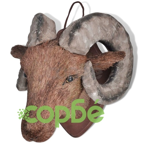 Декоративна глава на овен за стената, естествен вид ➤ топ цена ➤ sorbe.bg