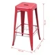 Бар табуретки, 2 бр, червени, стомана