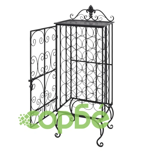 Метална стойка за вино с врата за 28 бутилки  ➤ топ цена ➤ sorbe.bg