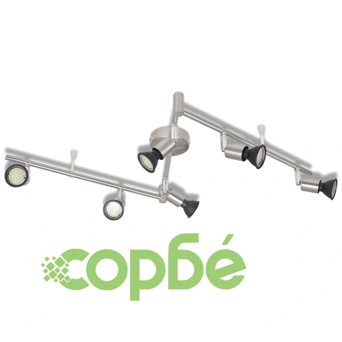 LED лампа за таван с 6 спота, никел ➤ топ цена ➤ sorbe.bg