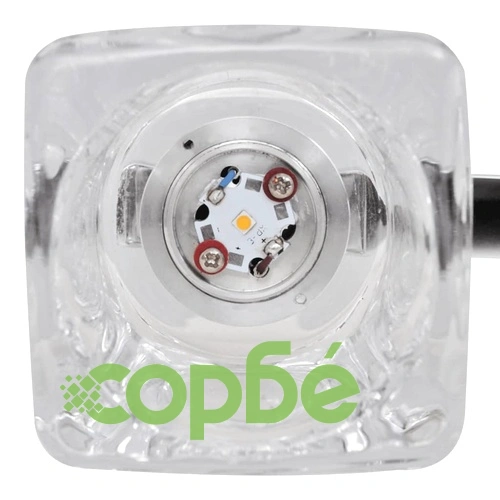 LED полилей 80 см със стъклени абажури, топло бяла светлина, 5 x 3 W ➤ топ цена ➤ sorbe.bg