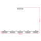 LED полилей 100 см с акрилни абажури, топло бяла светлина, 5 x 5 W