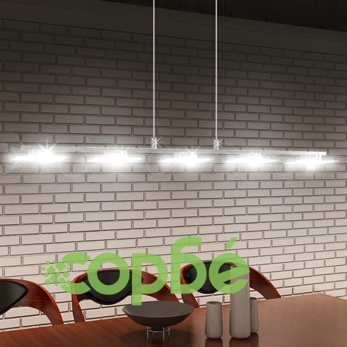 LED полилей 100 см с акрилни абажури, топло бяла светлина, 5 x 5 W ➤ топ цена ➤ sorbe.bg