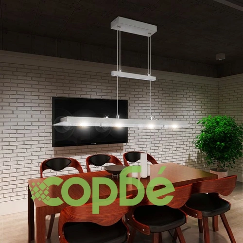 LED полилей 80 см с акрилен абажури, топло бяла светлина, 4 x 5 W ➤ топ цена ➤ sorbe.bg
