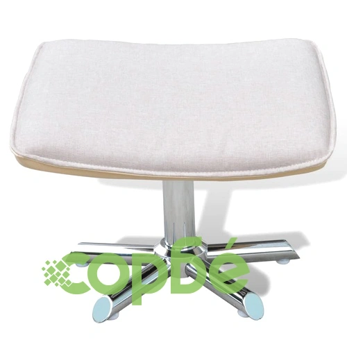 ТВ реклайнер с табуретка за крака, кремав, текстил ➤ топ цена ➤ sorbe.bg