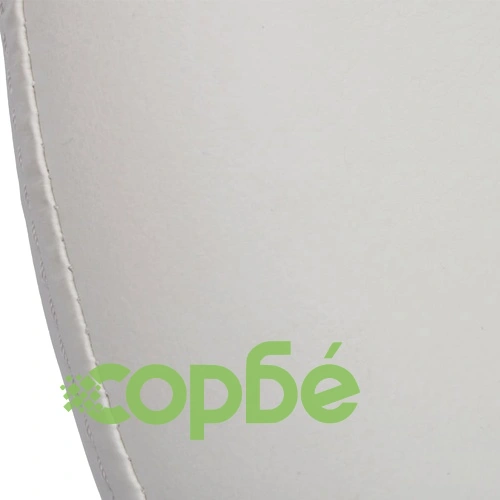 Професионален стол за фризьорски салон, въртящ се, бял, овален дизайн ➤ топ цена ➤ sorbe.bg