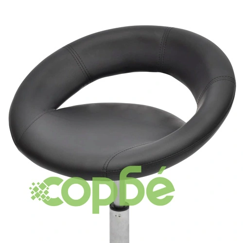 Професионален стол за фризьорски салон, въртящ се, черен овален дизайн ➤ топ цена ➤ sorbe.bg