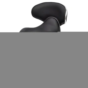 Професионален стол с облегалка, черен, заоблен дизайн