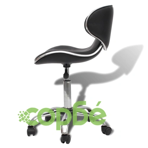 Професионален стол с облегалка, черен, заоблен дизайн ➤ топ цена ➤ sorbe.bg