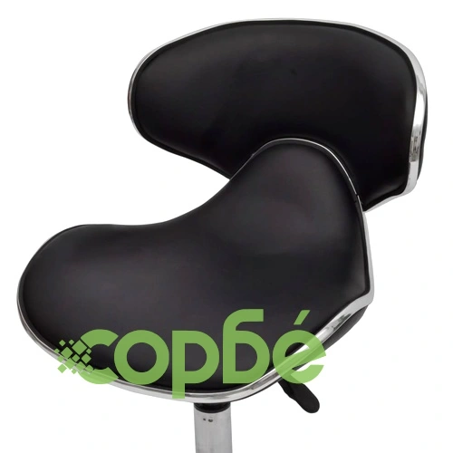 Професионален стол с облегалка, черен, заоблен дизайн ➤ топ цена ➤ sorbe.bg