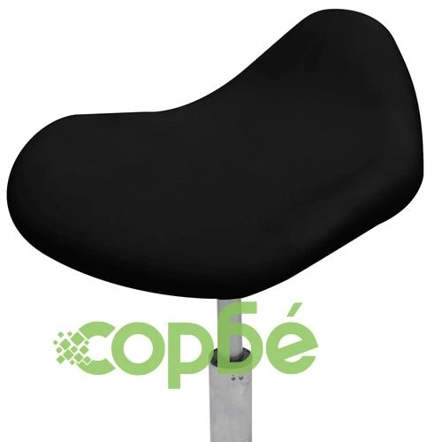 Професионален въртящ се черен фризьорски стол със заоблен дизайн ➤ топ цена ➤ sorbe.bg