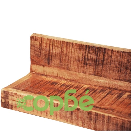 Полица за стена от солидно дърво - 2 броя ➤ топ цена ➤ sorbe.bg