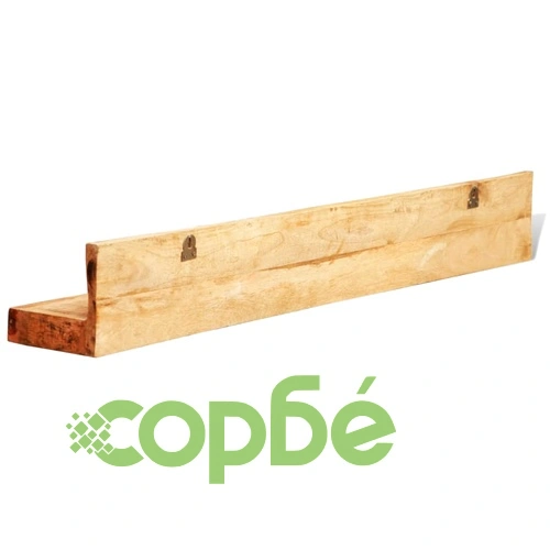 Полица за стена от солидно дърво - 2 броя ➤ топ цена ➤ sorbe.bg