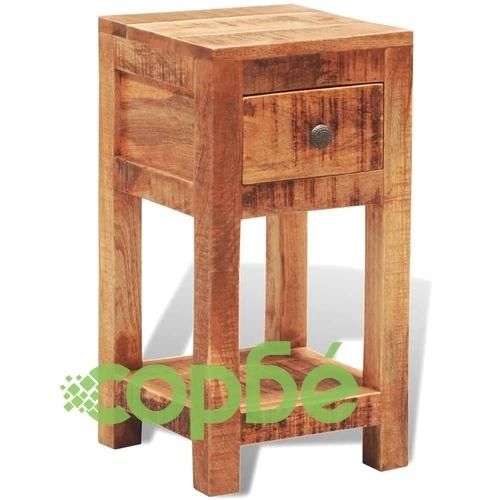 Нощно шкафче/маса с 1 чекмедже, масивно мангово дърво  ➤ топ цена ➤ sorbe.bg