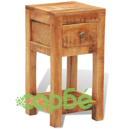 Нощно шкафче/маса с 1 чекмедже, масивно мангово дърво  ➤ топ цена ➤ sorbe.bg