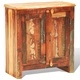 Шкаф от регенерирано дърво в старинен стил с две врати 