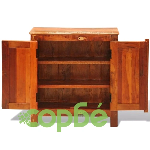 Шкаф от регенерирано дърво в старинен стил с две врати  ➤ топ цена ➤ sorbe.bg