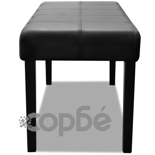 Висококачествена пейка от изкуствена кожа, черна ➤ топ цена ➤ sorbe.bg