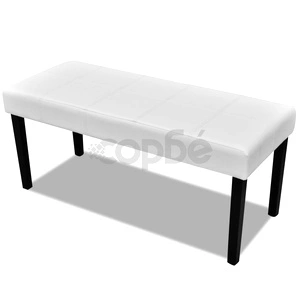 Висококачествена пейка от изкуствена кожа, бяла