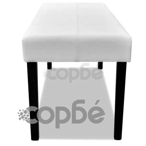 Висококачествена пейка от изкуствена кожа, бяла ➤ топ цена ➤ sorbe.bg