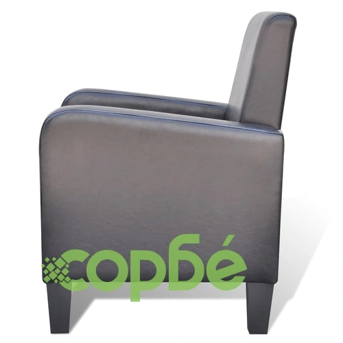 Фотьойл, черен, изкуствена кожа ➤ топ цена ➤ sorbe.bg