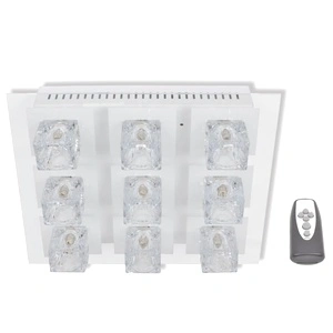 LED лампа за таван 9 абажура, променяща светлина червено-синьо-зелено